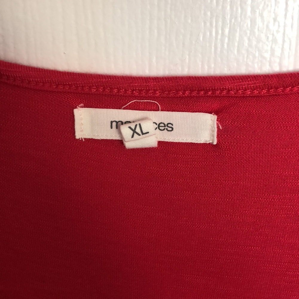 Red Ruffle Flowy Tank Top - Picture 3 of 6